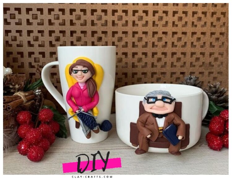mugs with polymer clay decor (23)