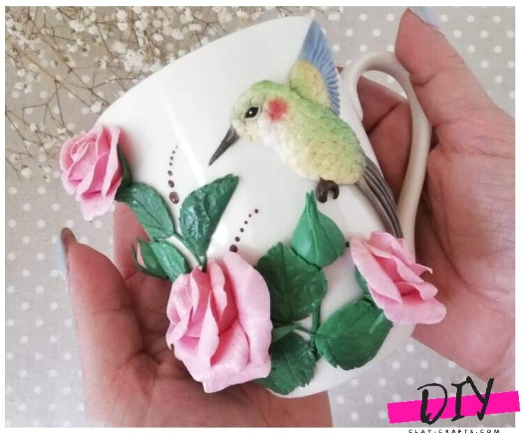 mugs with polymer clay decor (11)