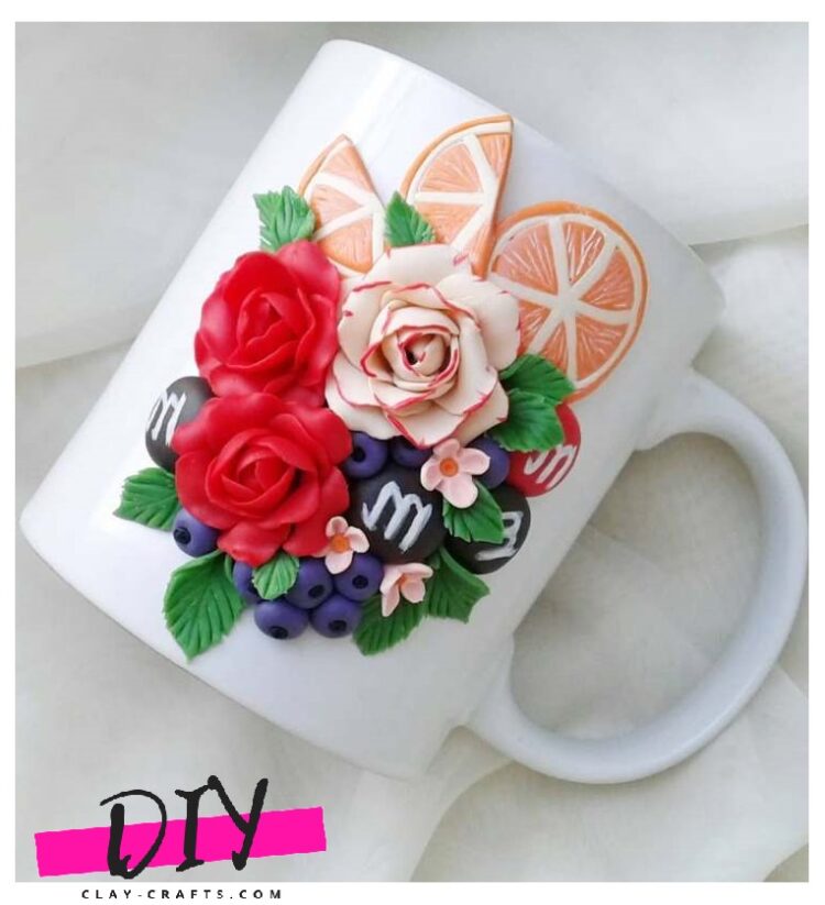 mugs with polymer clay decor (15)