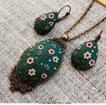 55 Polymer clay necklace ideas - Polymer clay crafts