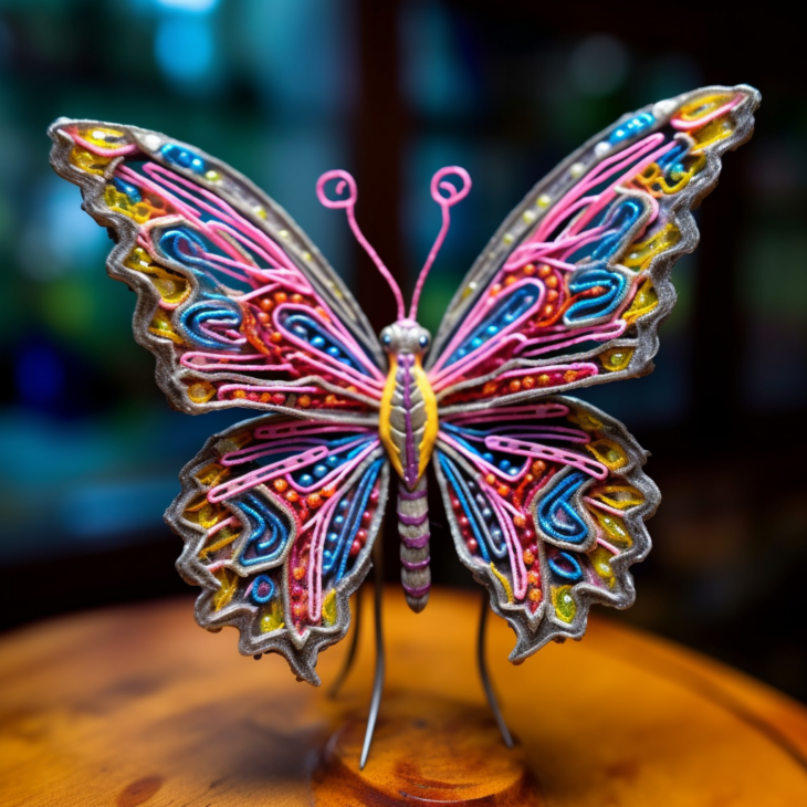 Beautiful Butterfly from Polymer Clay plastica